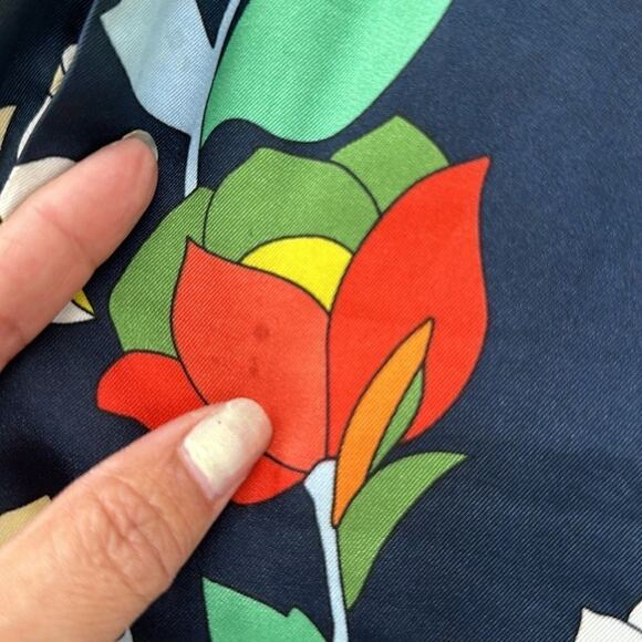 Woman’s kate spade new york XXS Flower Bed Twill Pants Flower Patterns Wide Leg - Picture 7 of 14